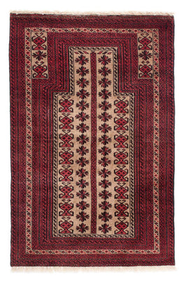 Tapis persan - Nomadic - 135 x 86 cm - rouge foncé