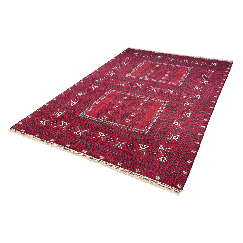 Tapis Turkaman - 233 x 157 cm - rouge foncé