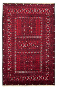 Tapis Turkaman - 246 x 157 cm - rouge foncé