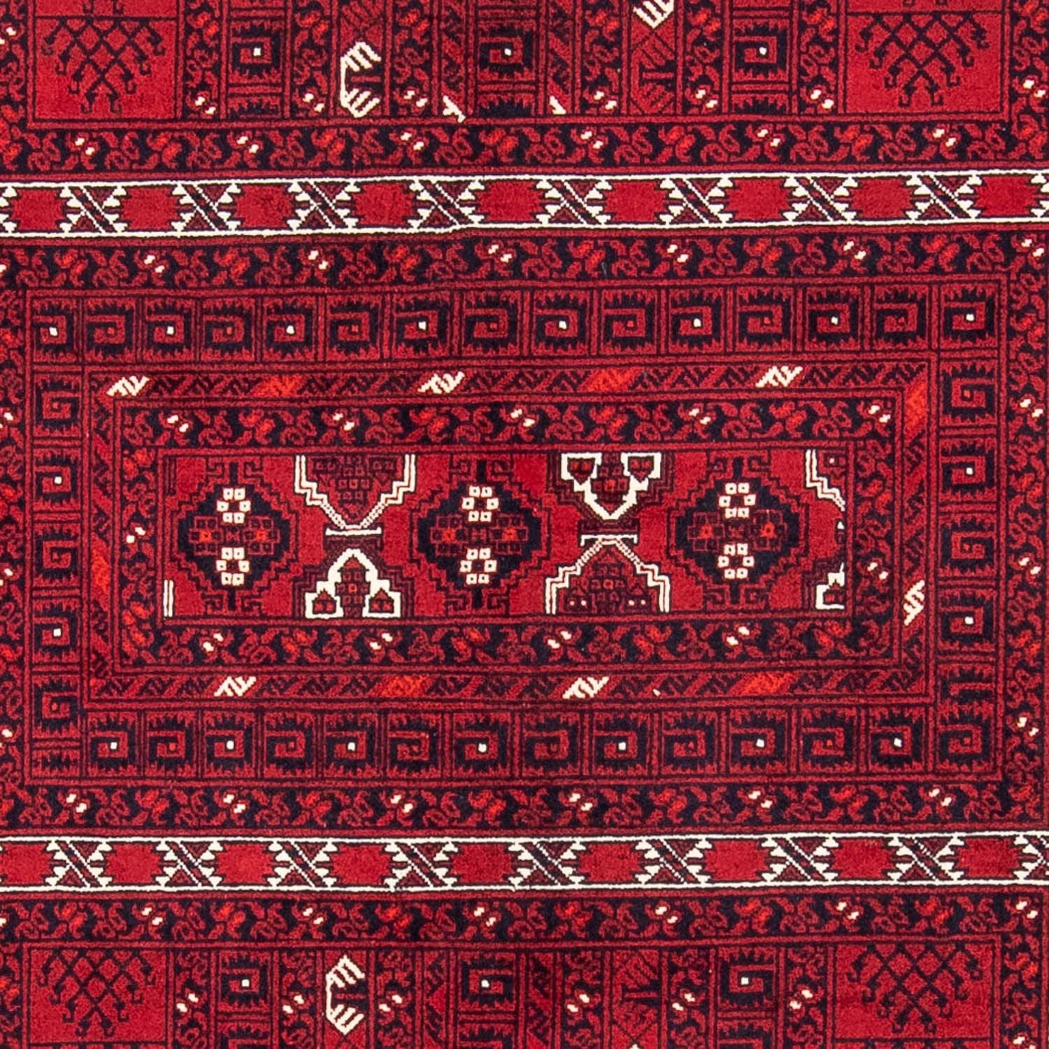 Tapis Turkaman - 246 x 157 cm - rouge foncé