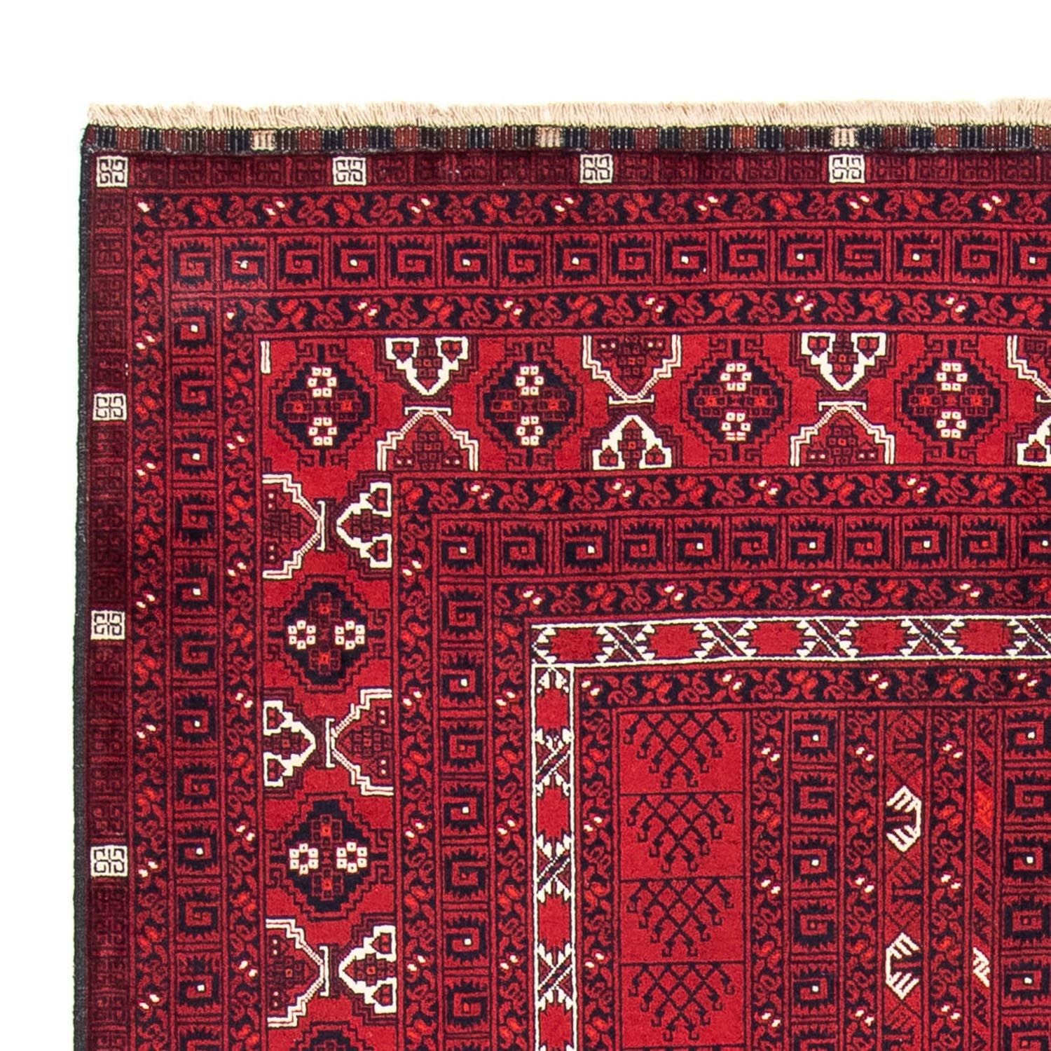 Tapis Turkaman - 246 x 157 cm - rouge foncé