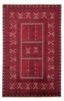 Tapis Turkaman - 246 x 159 cm - rouge foncé