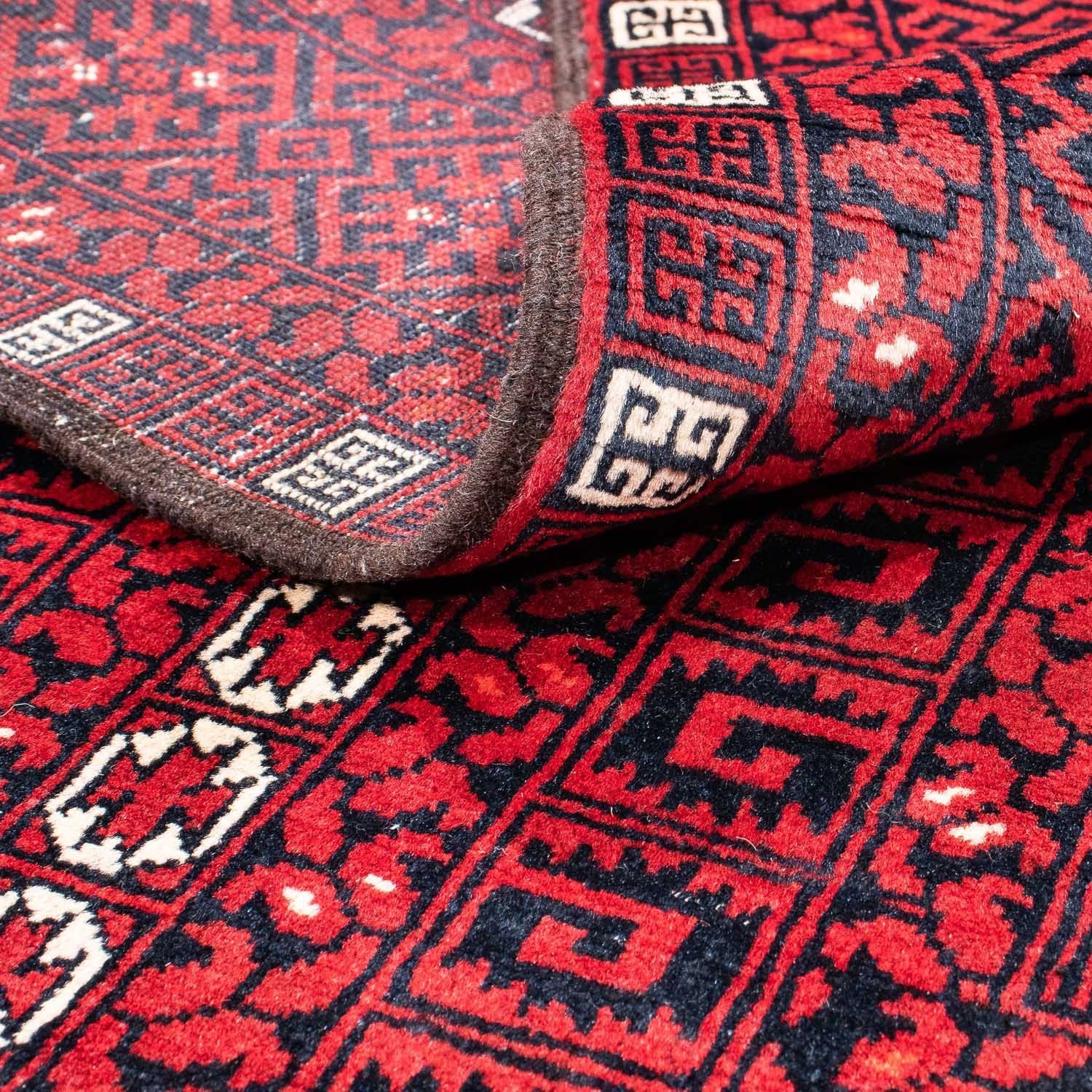 Tapis Turkaman - 246 x 159 cm - rouge foncé