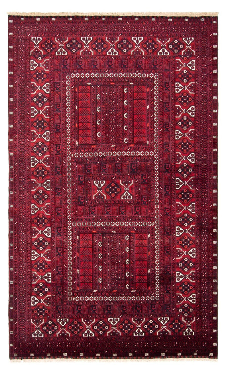 Tapis Turkaman - 252 x 160 cm - rouge foncé