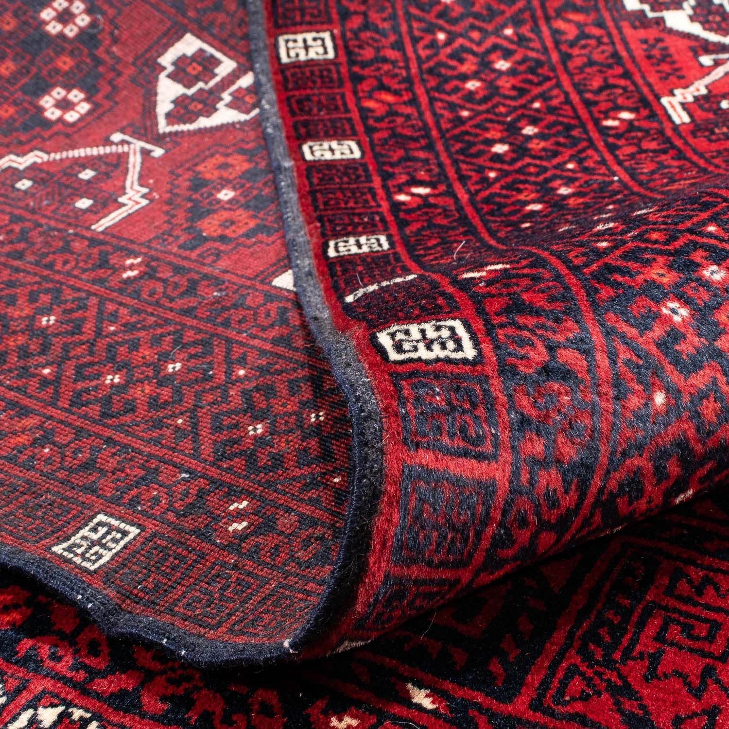 Tapis Turkaman - 252 x 160 cm - rouge foncé