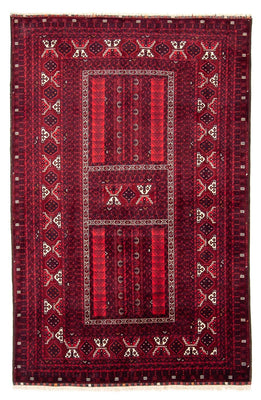 Tapis Turkaman - 246 x 160 cm - rouge foncé