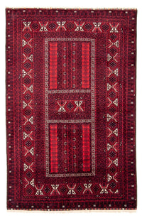 Tapis Turkaman - 246 x 160 cm - rouge foncé