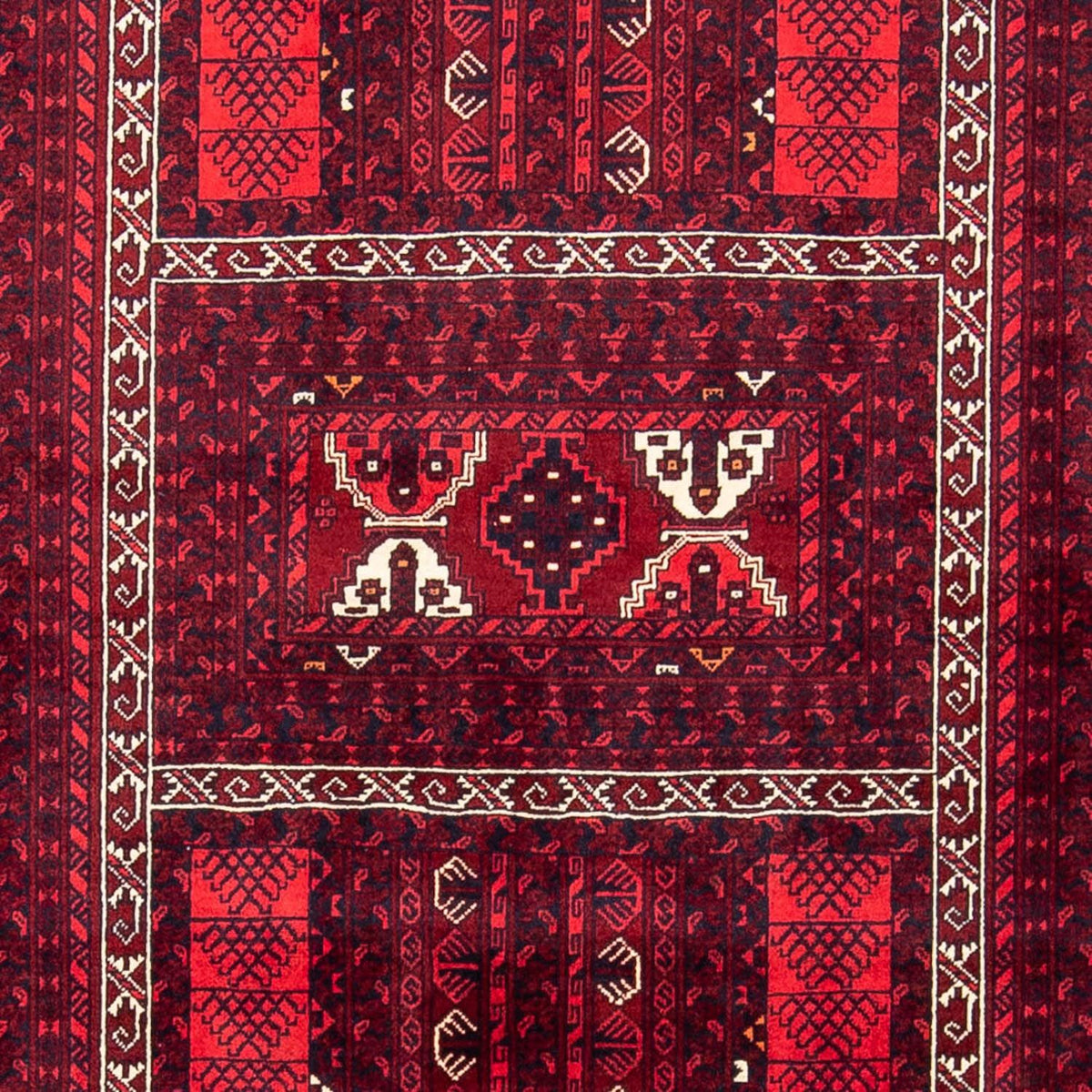 Tapis Turkaman - 246 x 160 cm - rouge foncé