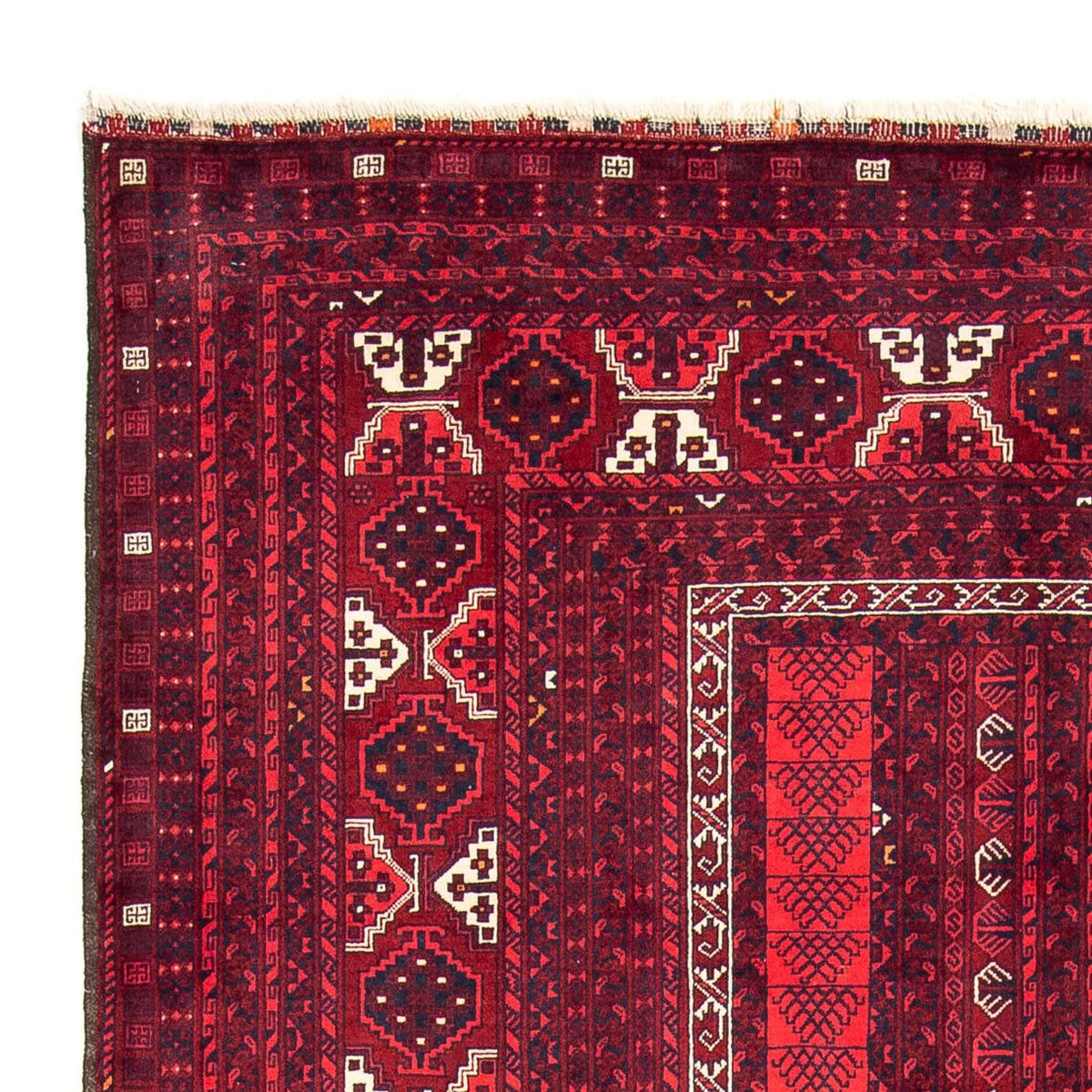 Tapis Turkaman - 246 x 160 cm - rouge foncé