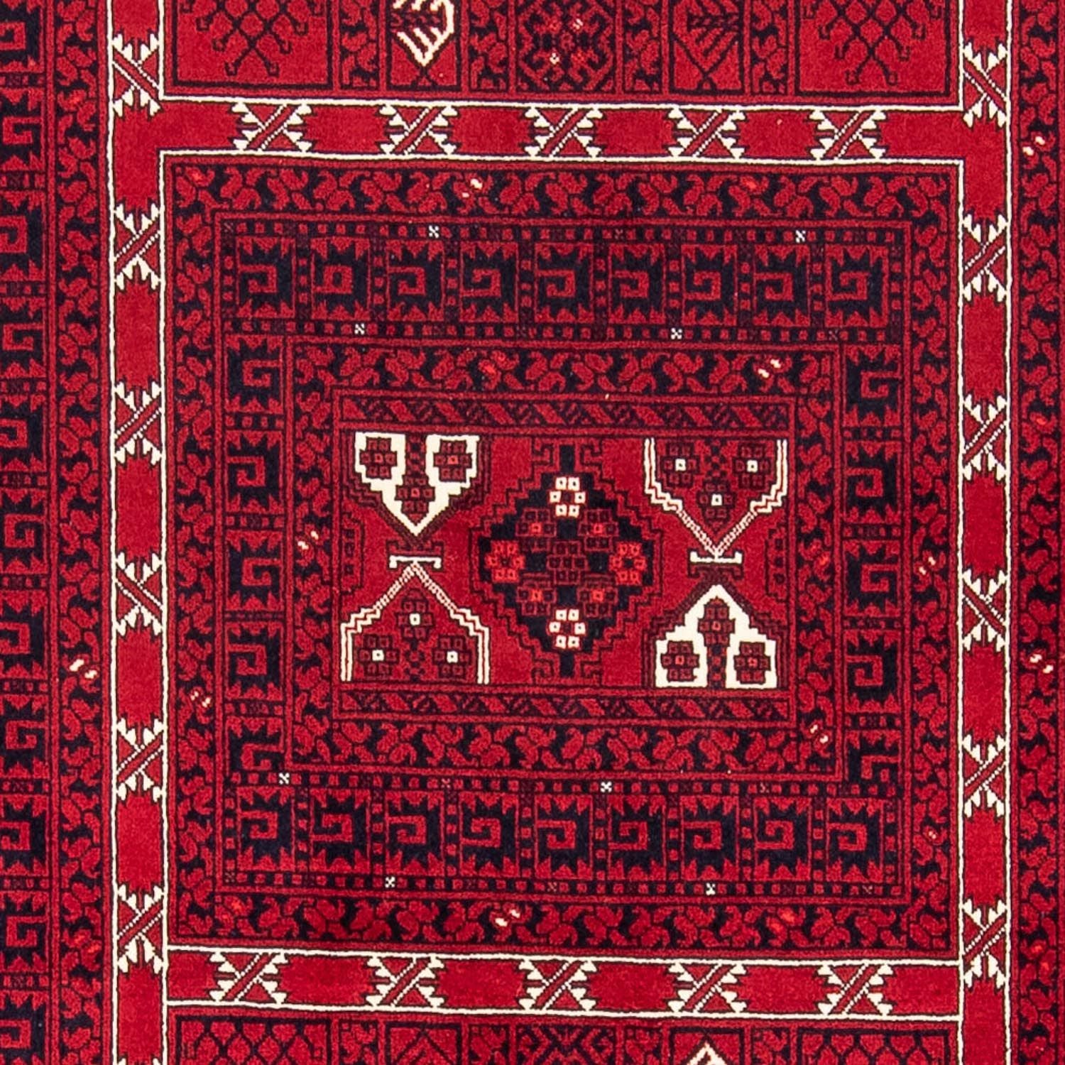 Tapis Turkaman - 255 x 151 cm - rouge foncé