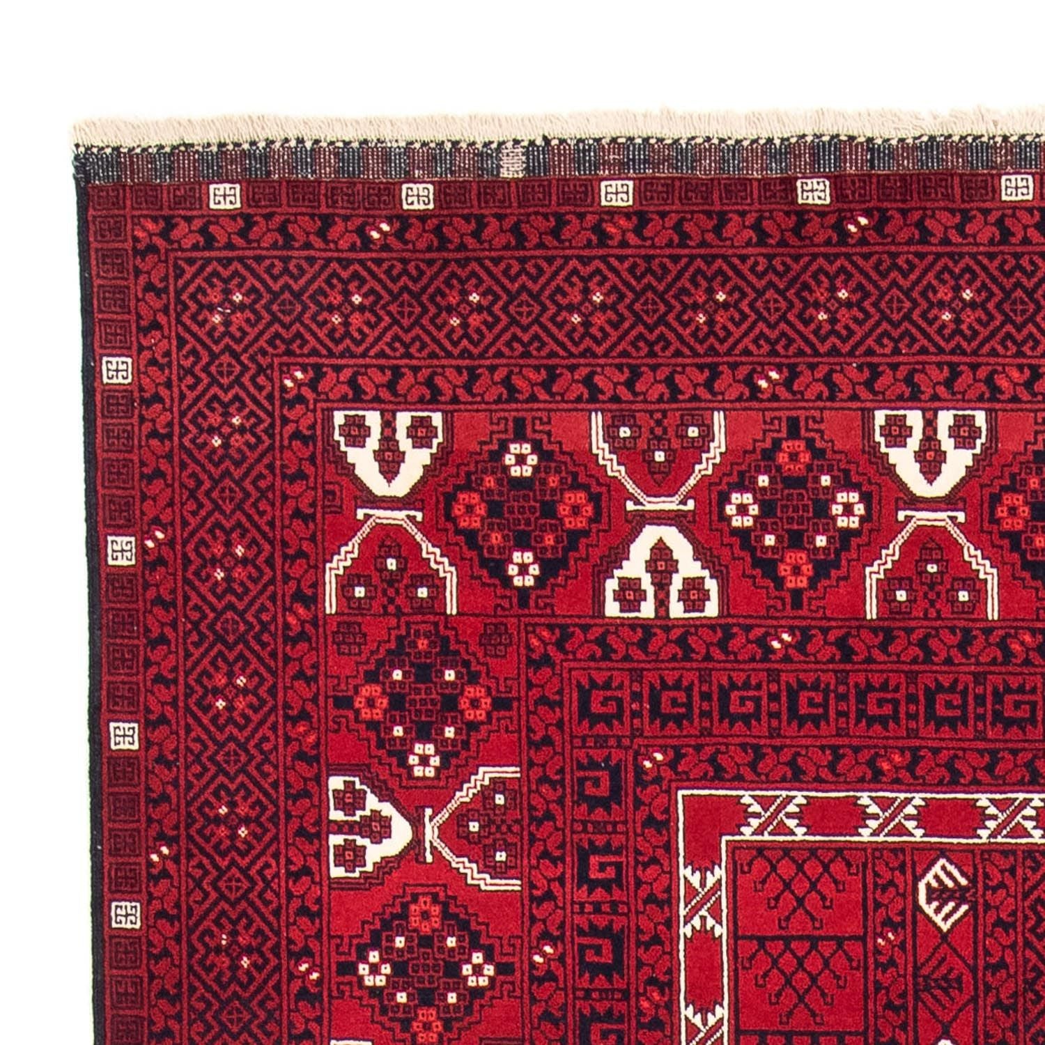 Tapis Turkaman - 255 x 151 cm - rouge foncé