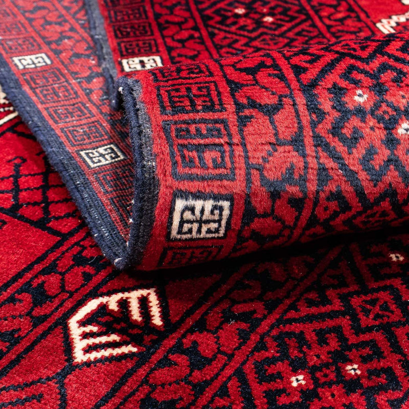Tapis Turkaman - 255 x 151 cm - rouge foncé