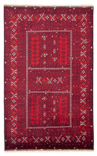 Tapis Turkaman - 245 x 158 cm - rouge foncé