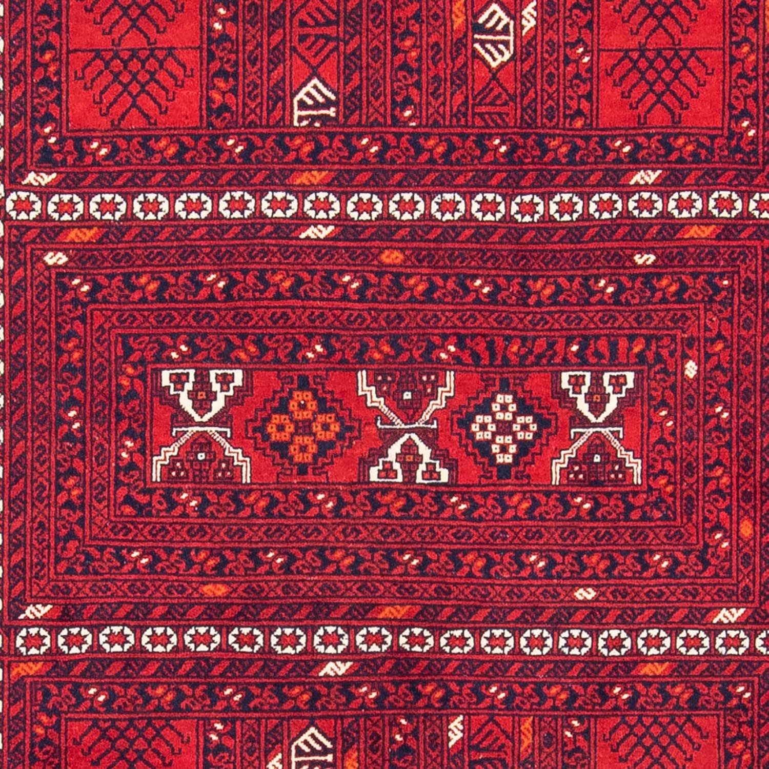 Tapis Turkaman - 245 x 158 cm - rouge foncé