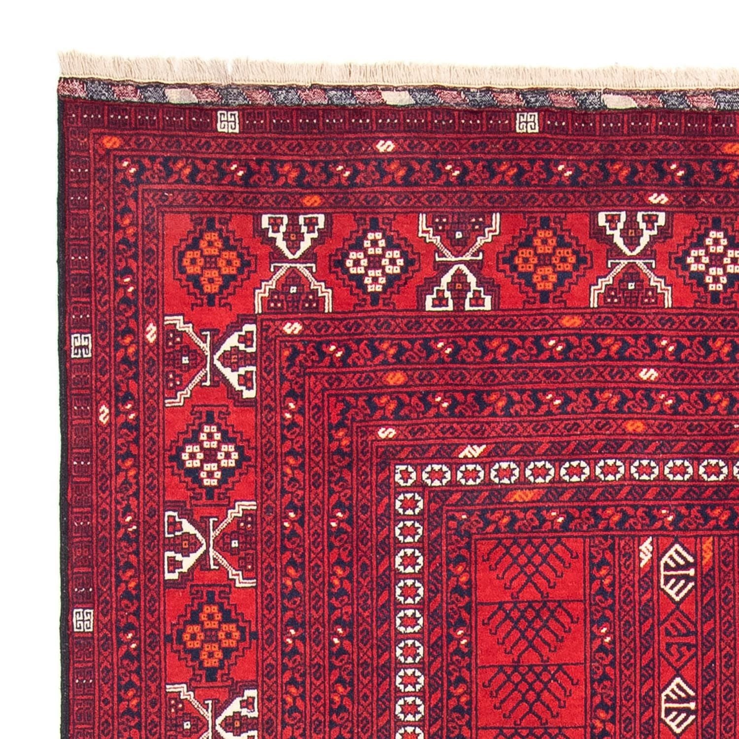 Tapis Turkaman - 245 x 158 cm - rouge foncé