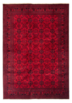 Tapis afghan - 287 x 202 cm - rouge foncé