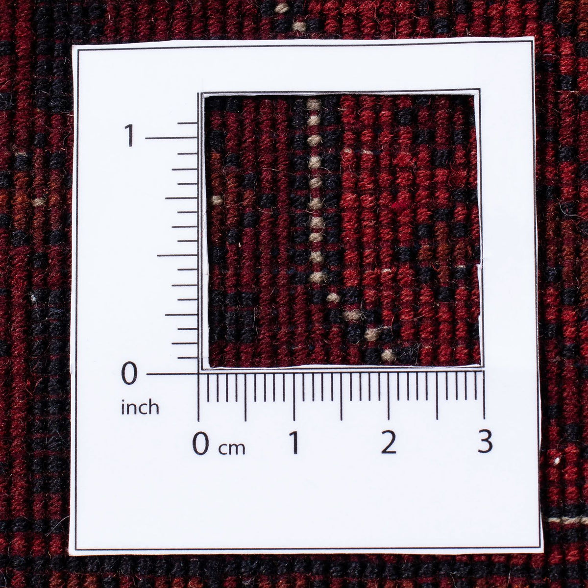 Tapis afghan - 287 x 202 cm - rouge foncé