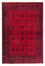 Tapis afghan - 230 x 171 cm - rouge foncé