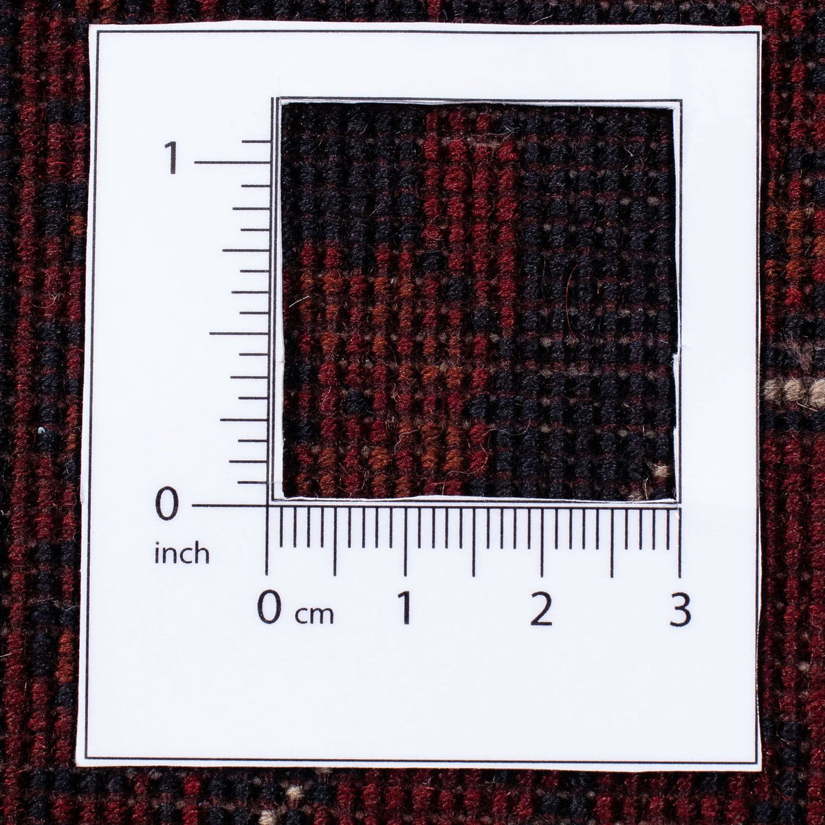 Tapis afghan - 230 x 171 cm - rouge foncé