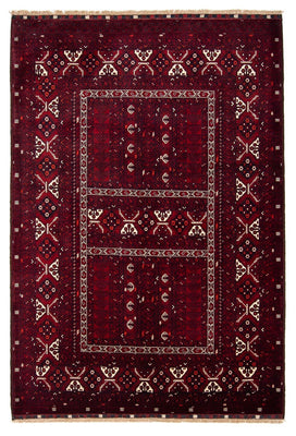 Tapis Turkaman - 243 x 164 cm - rouge foncé