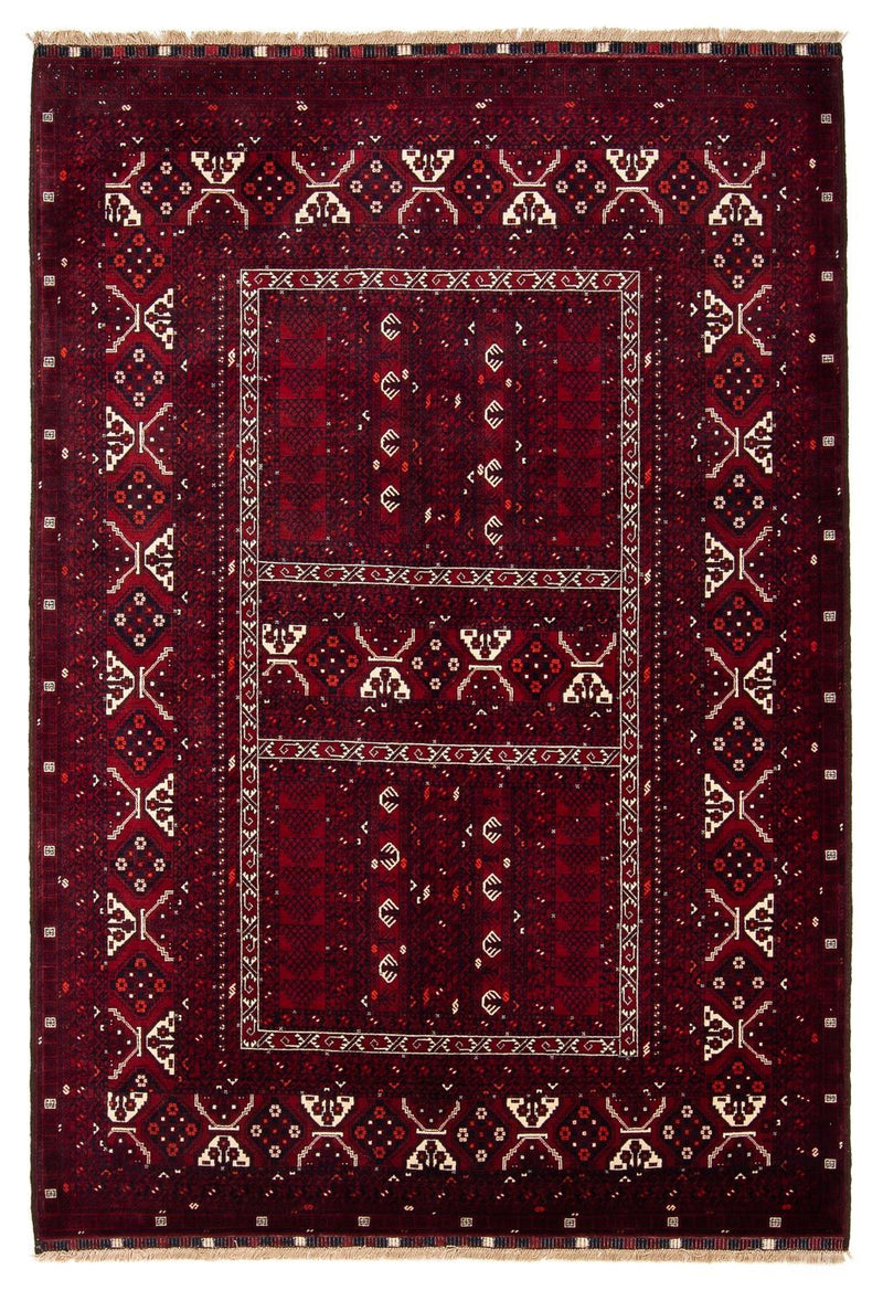 Tapis Turkaman - 243 x 164 cm - rouge foncé