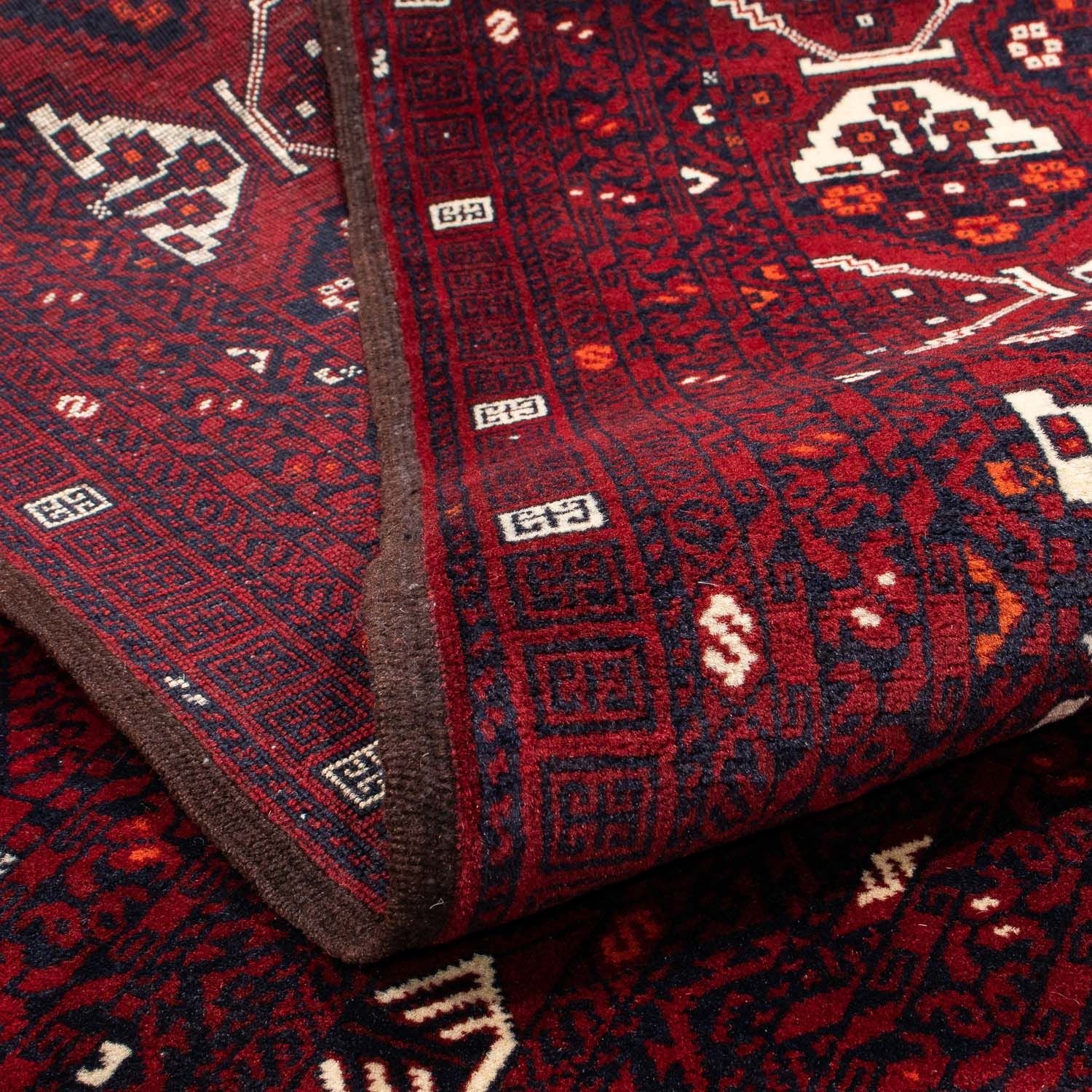 Tapis Turkaman - 243 x 164 cm - rouge foncé