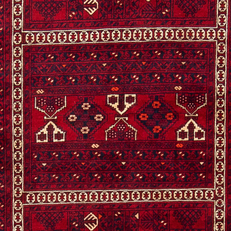 Tapis Turkaman - 244 x 158 cm - rouge foncé