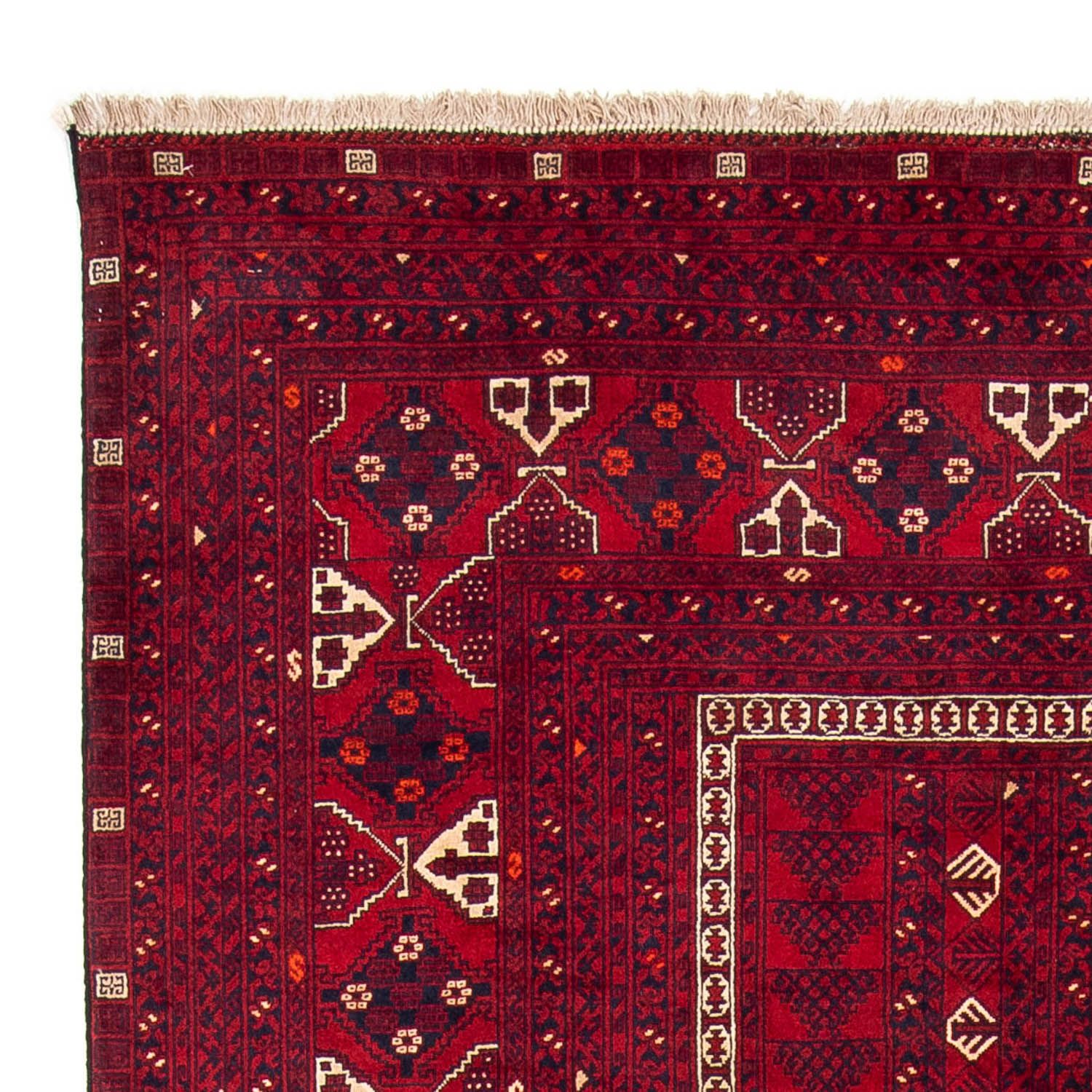 Tapis Turkaman - 244 x 158 cm - rouge foncé