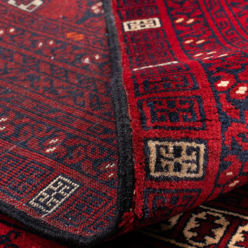 Tapis Turkaman - 244 x 158 cm - rouge foncé