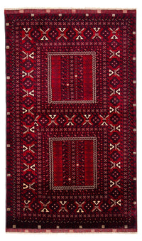 Tapis Turkaman - 245 x 156 cm - rouge foncé
