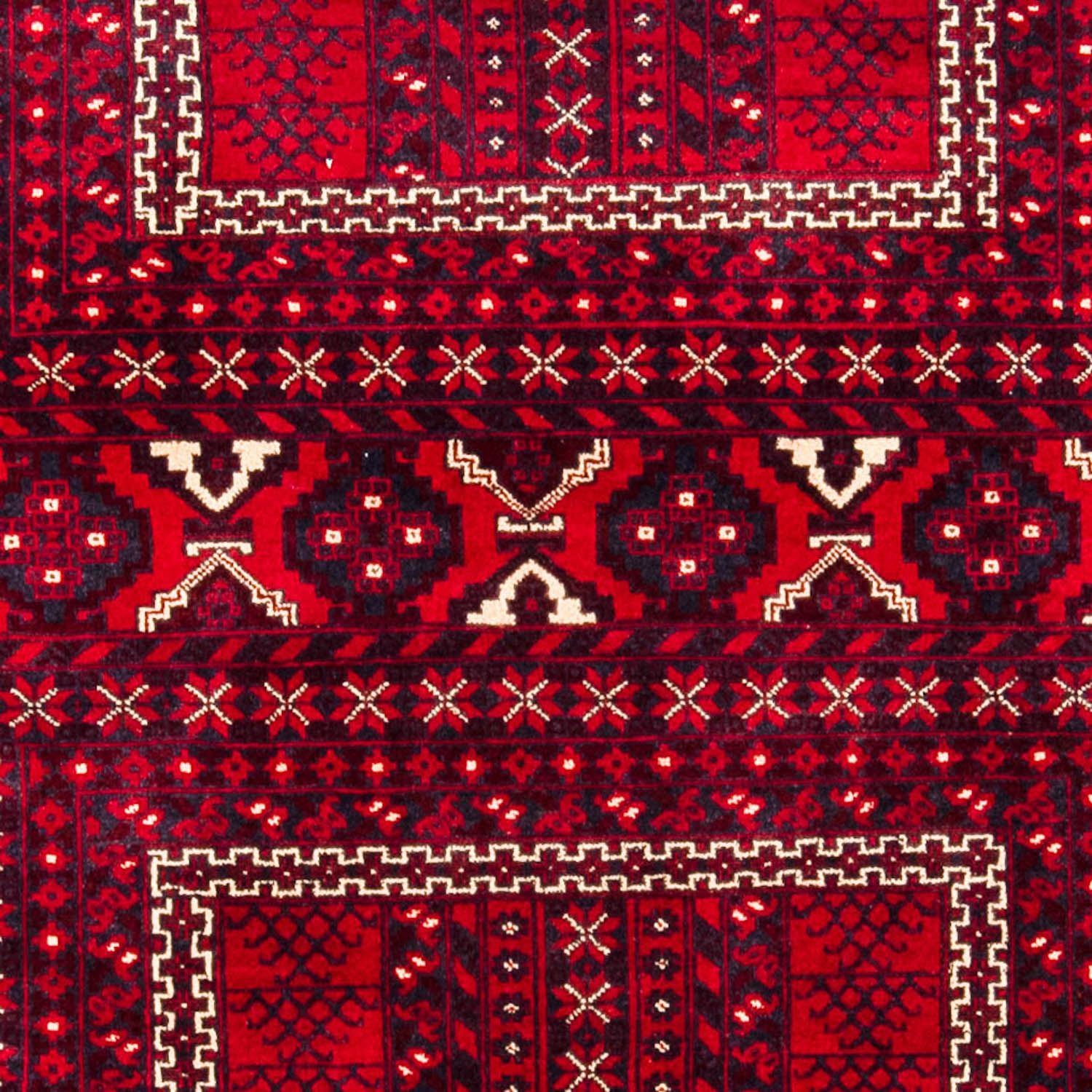 Tapis Turkaman - 245 x 156 cm - rouge foncé