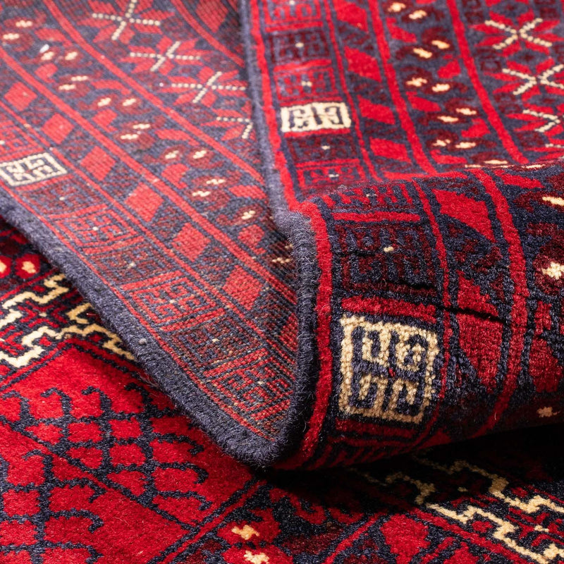 Tapis Turkaman - 245 x 156 cm - rouge foncé