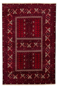Tapis Turkaman - 237 x 156 cm - rouge foncé