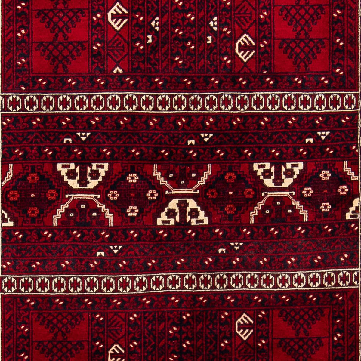 Tapis Turkaman - 237 x 156 cm - rouge foncé