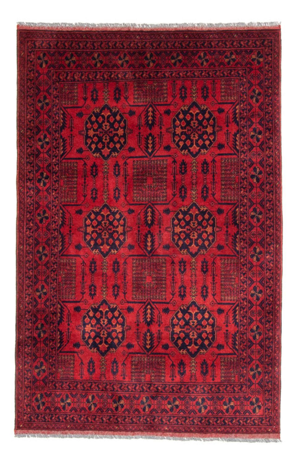 Tapis afghan - Kunduz - 196 x 130 cm - rouge