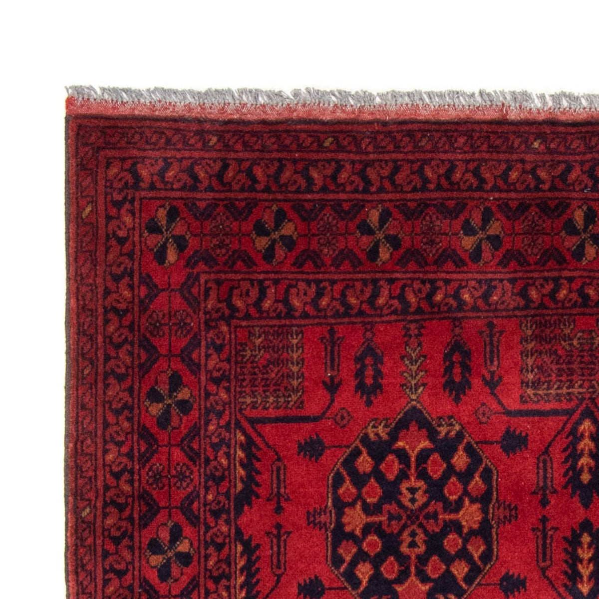 Tapis afghan - Kunduz - 196 x 130 cm - rouge