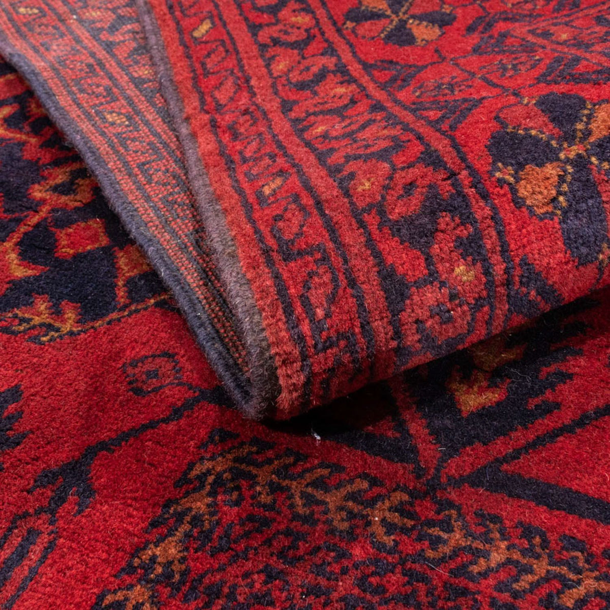 Tapis afghan - Kunduz - 196 x 130 cm - rouge