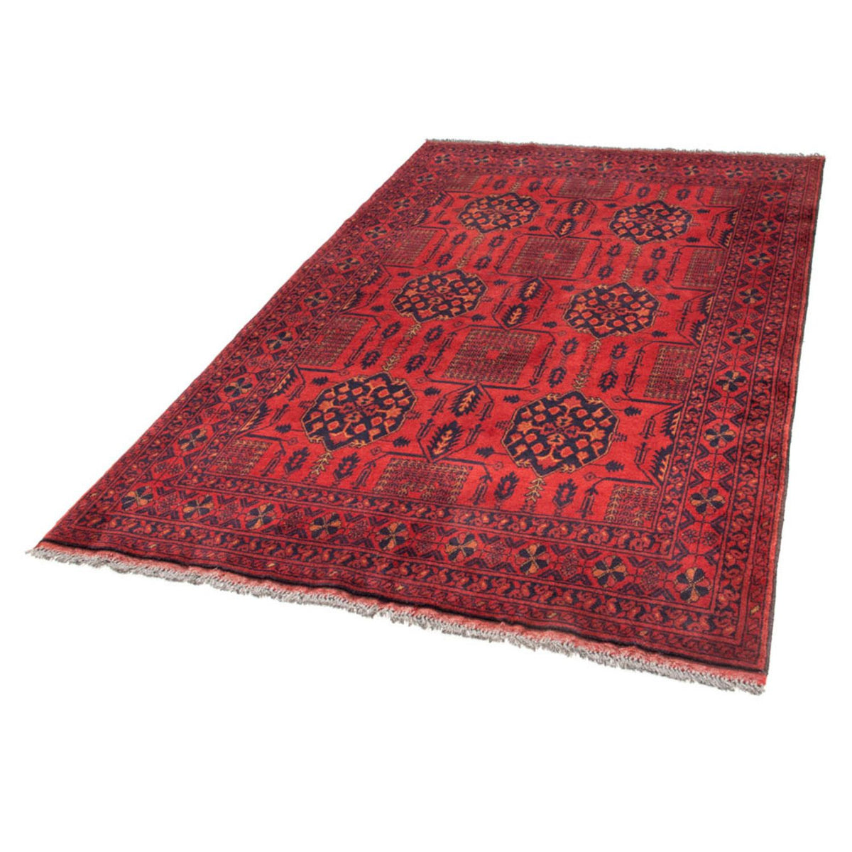Tapis afghan - Kunduz - 196 x 130 cm - rouge