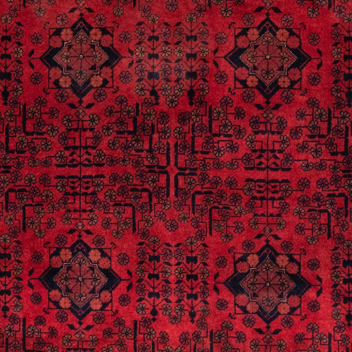 Tapis afghan - Kunduz - 200 x 130 cm - rouge