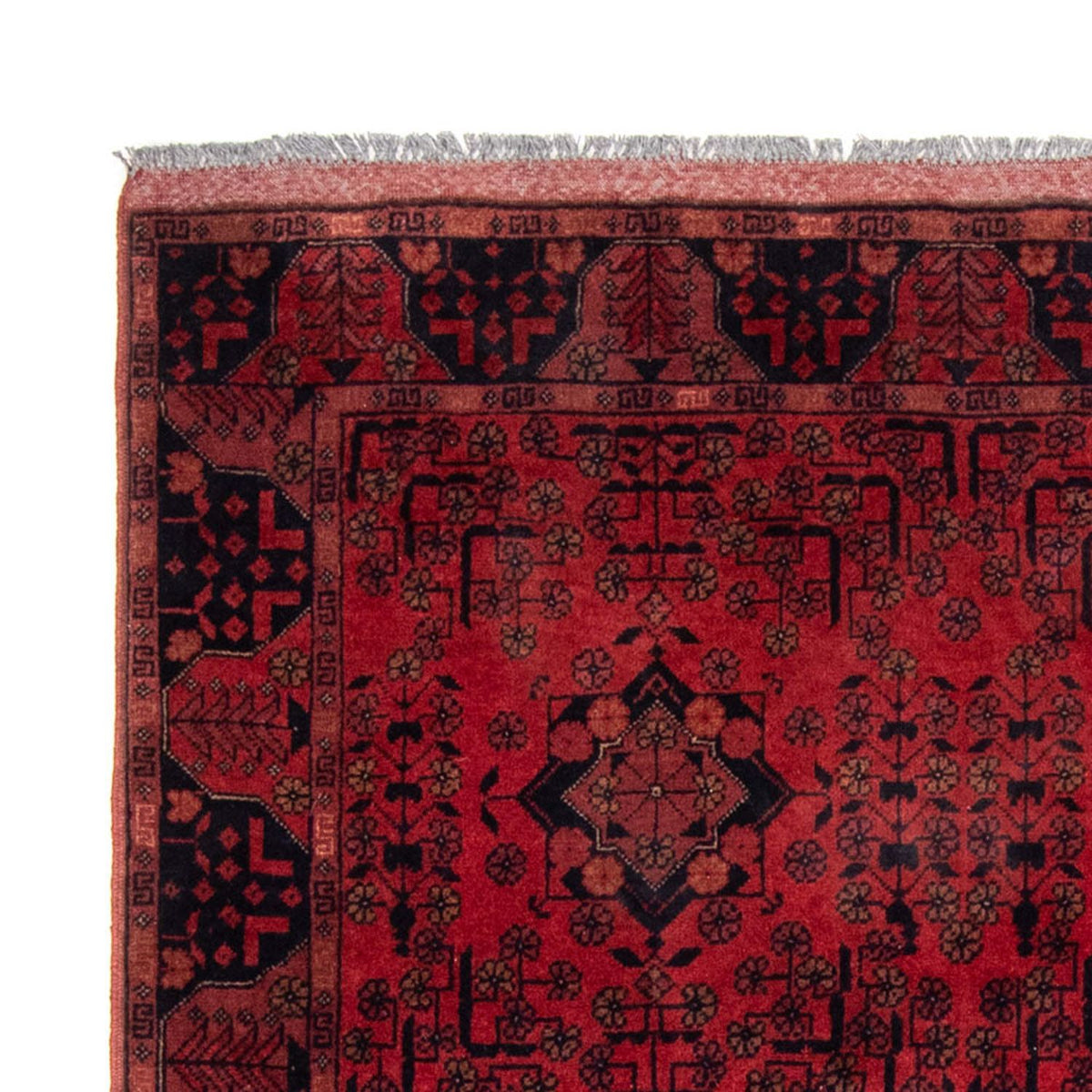 Tapis afghan - Kunduz - 200 x 130 cm - rouge