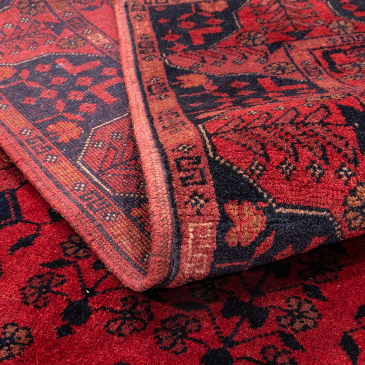 Tapis afghan - Kunduz - 200 x 130 cm - rouge