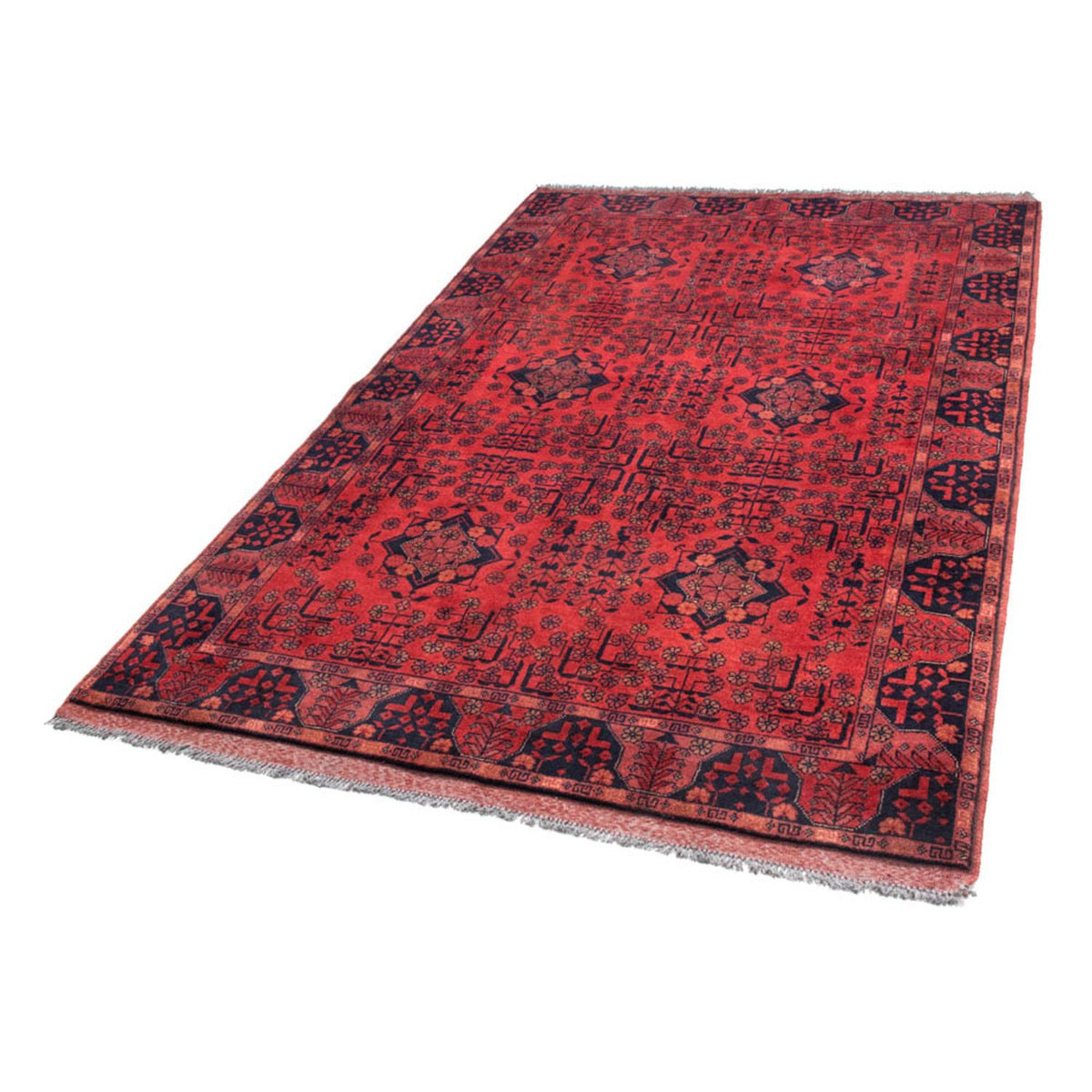 Tapis afghan - Kunduz - 200 x 130 cm - rouge