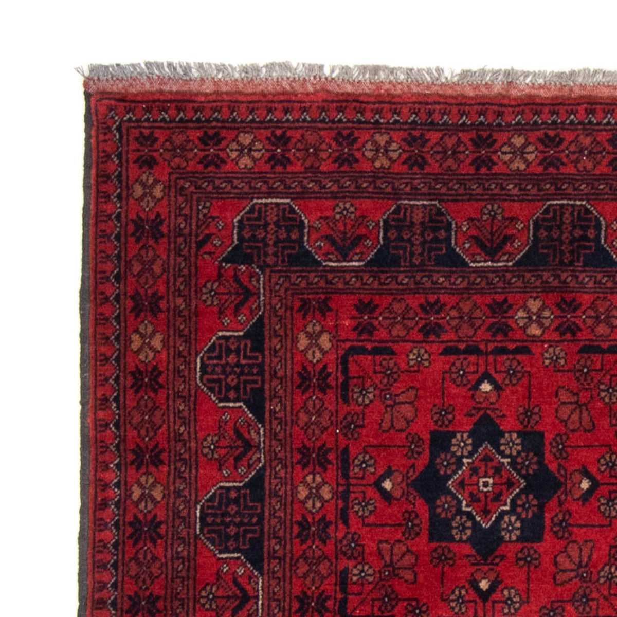 Tapis afghan - Kunduz - 188 x 129 cm - rouge