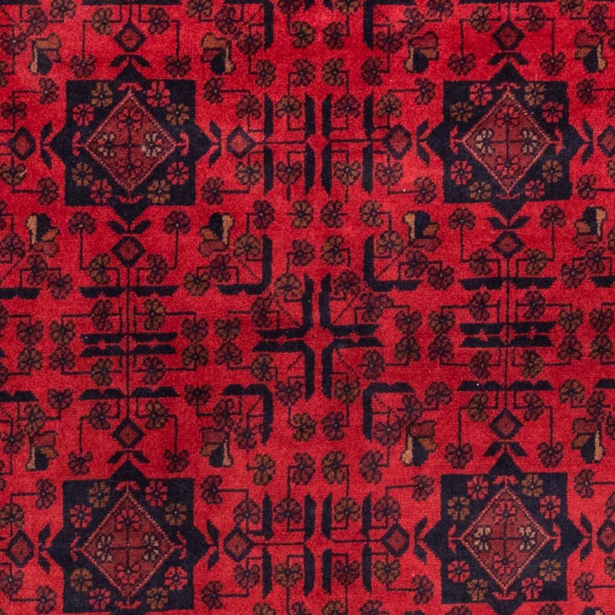 Tapis afghan - Kunduz - 190 x 128 cm - rouge