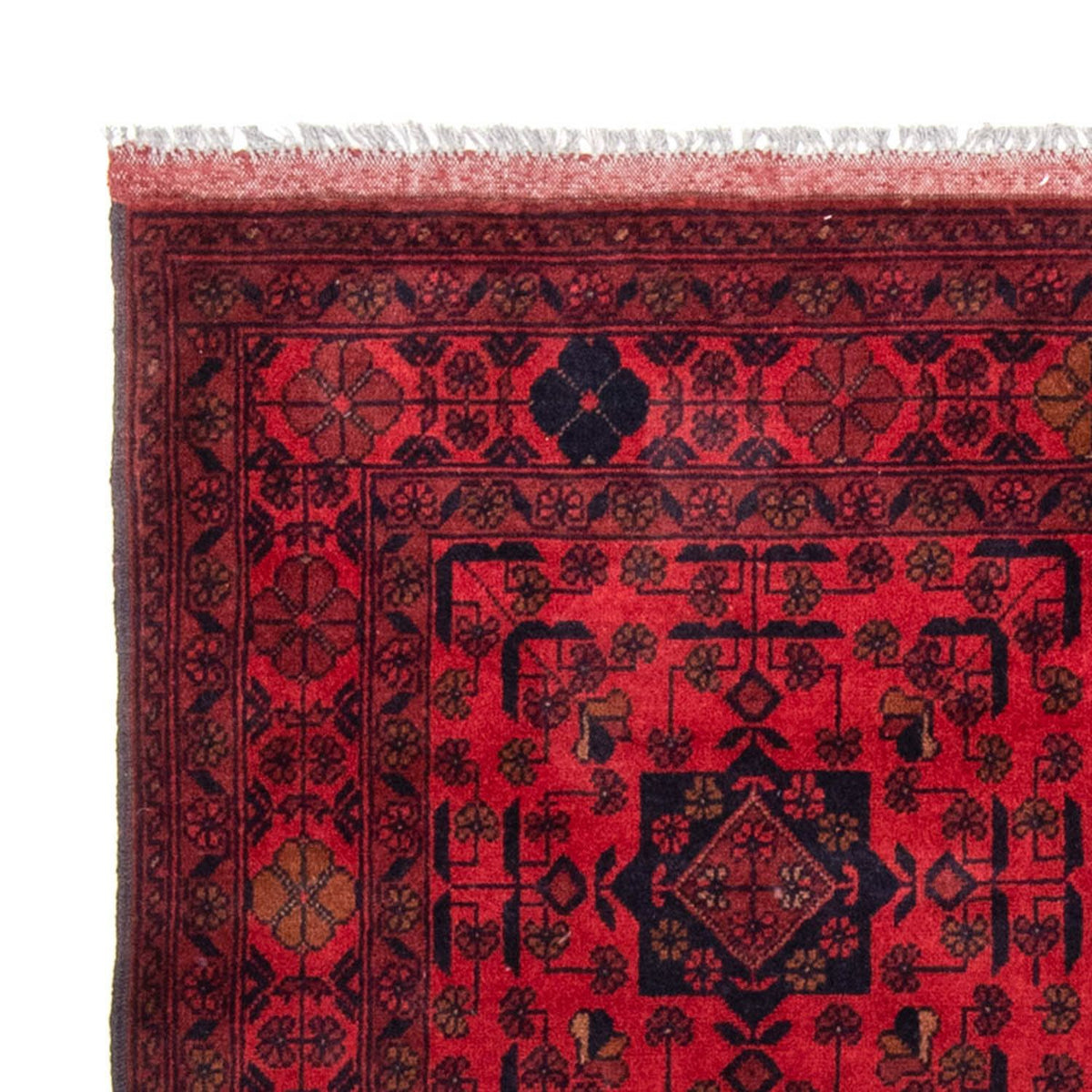 Tapis afghan - Kunduz - 190 x 128 cm - rouge