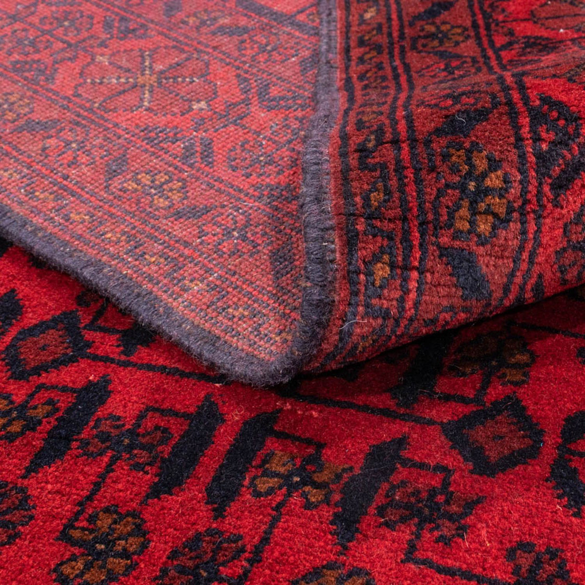 Tapis afghan - Kunduz - 190 x 128 cm - rouge
