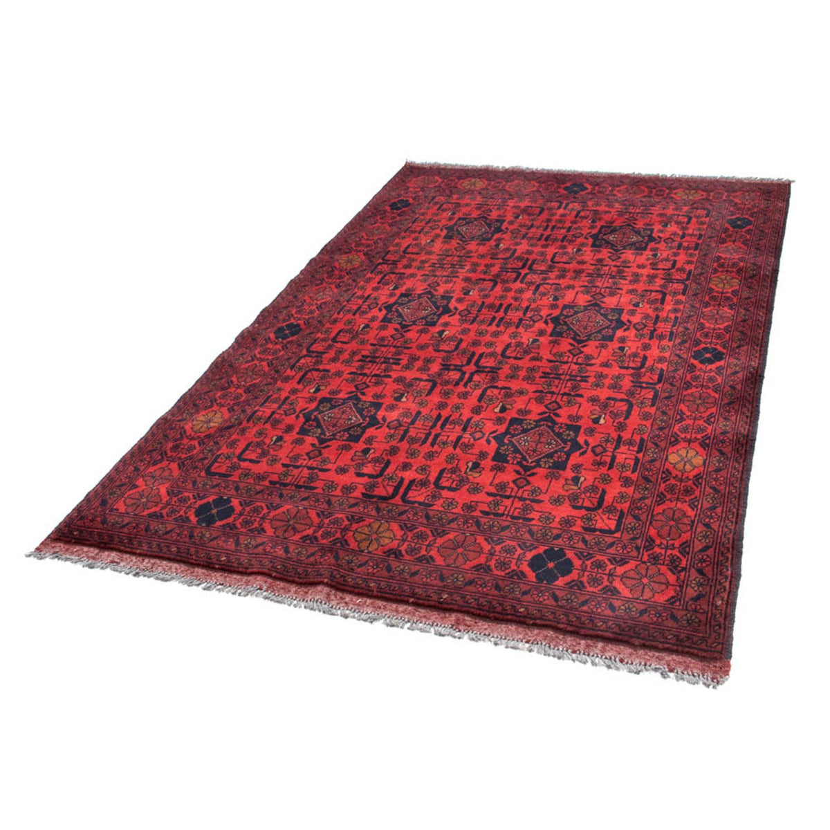 Tapis afghan - Kunduz - 190 x 128 cm - rouge