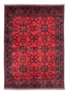 Tapis afghan - Kunduz - 184 x 127 cm - rouge