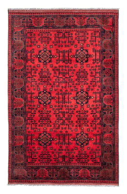 Tapis afghan - Kunduz - 195 x 128 cm - rouge