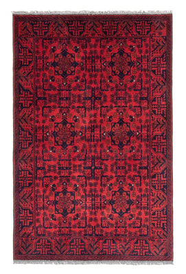 Tapis afghan - Kunduz - 186 x 126 cm - rouge